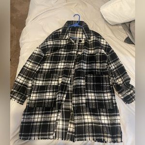 plaid coat
